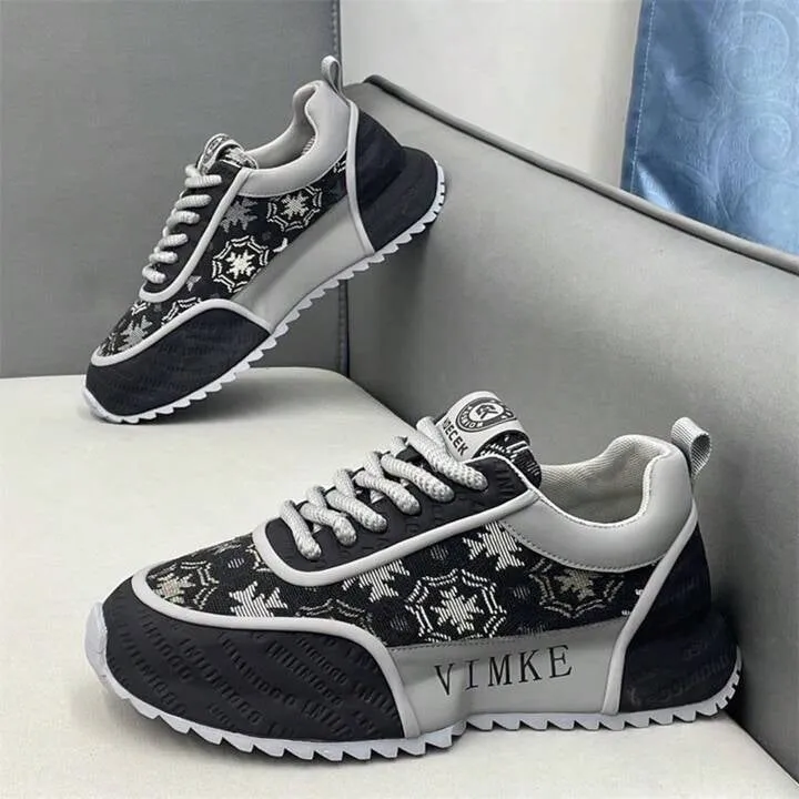 Fashionable, Lightweight, Comfortable Niche Brand Men's Breathable Thick Sole Chunky Sneakers, Casual Elevator Sneakers