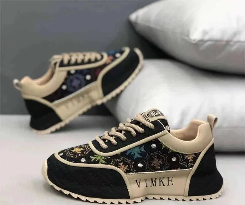 Fashionable, Lightweight, Comfortable Niche Brand Men's Breathable Thick Sole Chunky Sneakers, Casual Elevator Sneakers