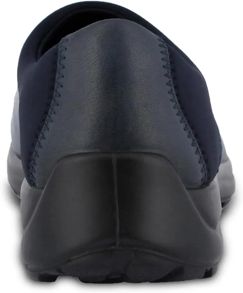 Flexus Spring Step Willow Flat Shoes for Women - Leather and Lycra Women's Slip-On Shoes - Ladies Casual Shoes for Work or Everyday Wear