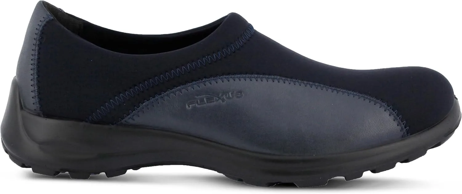 Flexus Spring Step Willow Flat Shoes for Women - Leather and Lycra Women's Slip-On Shoes - Ladies Casual Shoes for Work or Everyday Wear