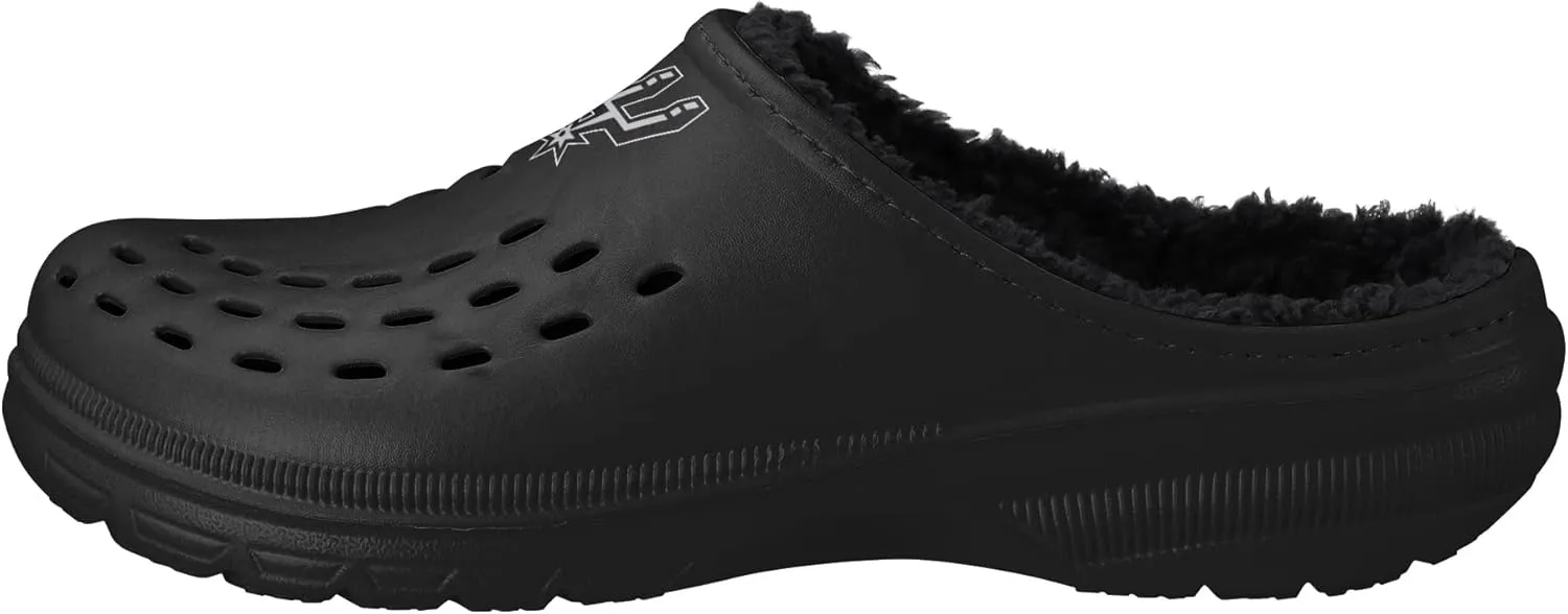 FOCO Men's NBA Sherpa Lined Big Logo Clog