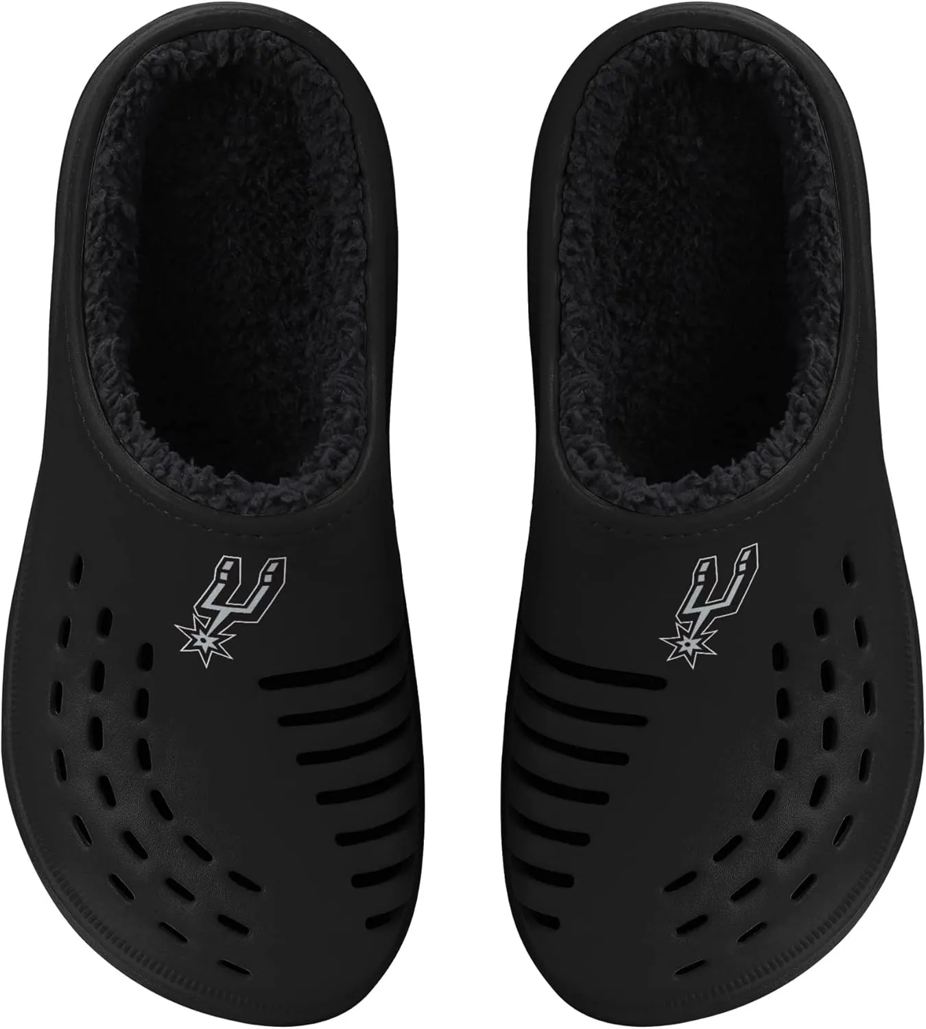 FOCO Men's NBA Sherpa Lined Big Logo Clog