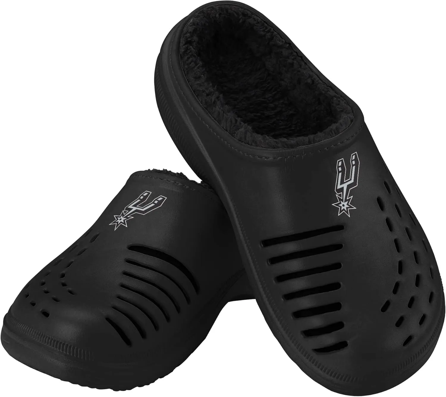 FOCO Men's NBA Sherpa Lined Big Logo Clog