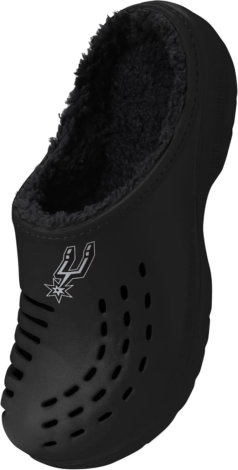 FOCO Men's NBA Sherpa Lined Big Logo Clog