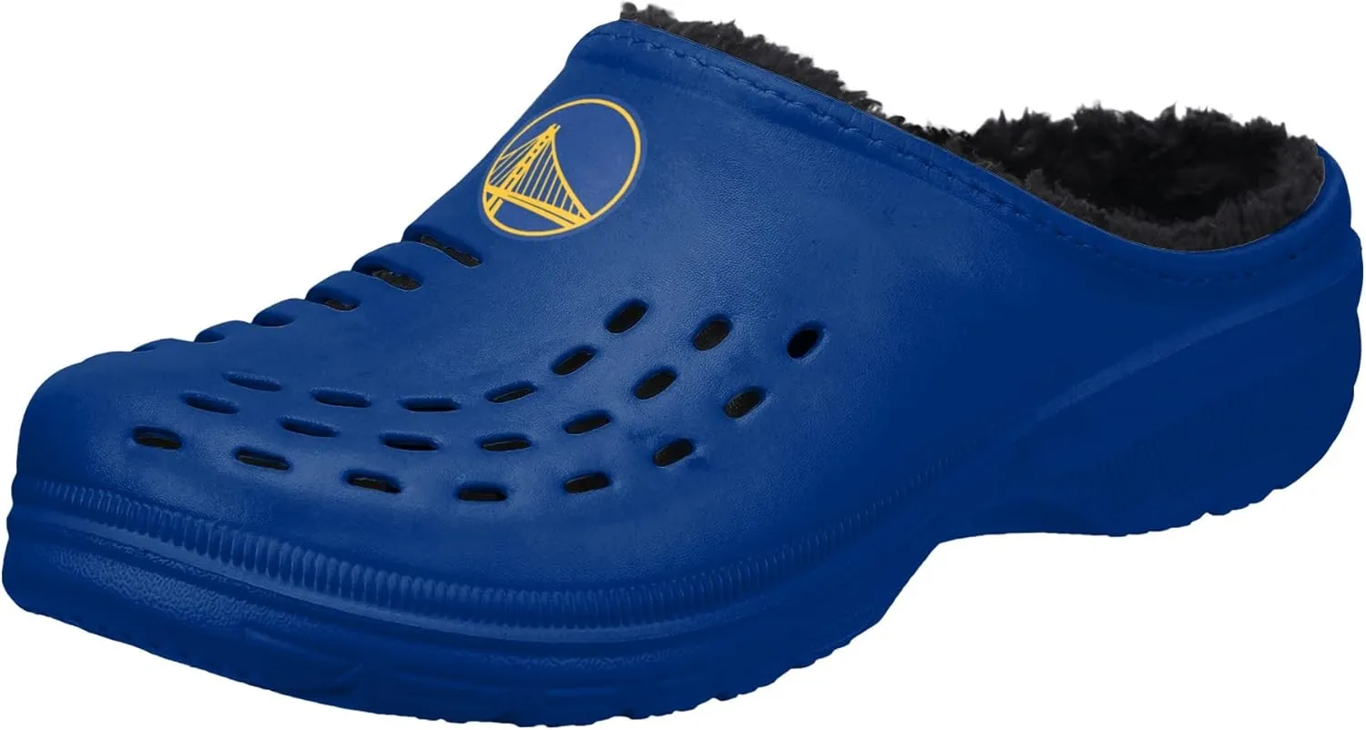 FOCO Men's NBA Sherpa Lined Big Logo Clog