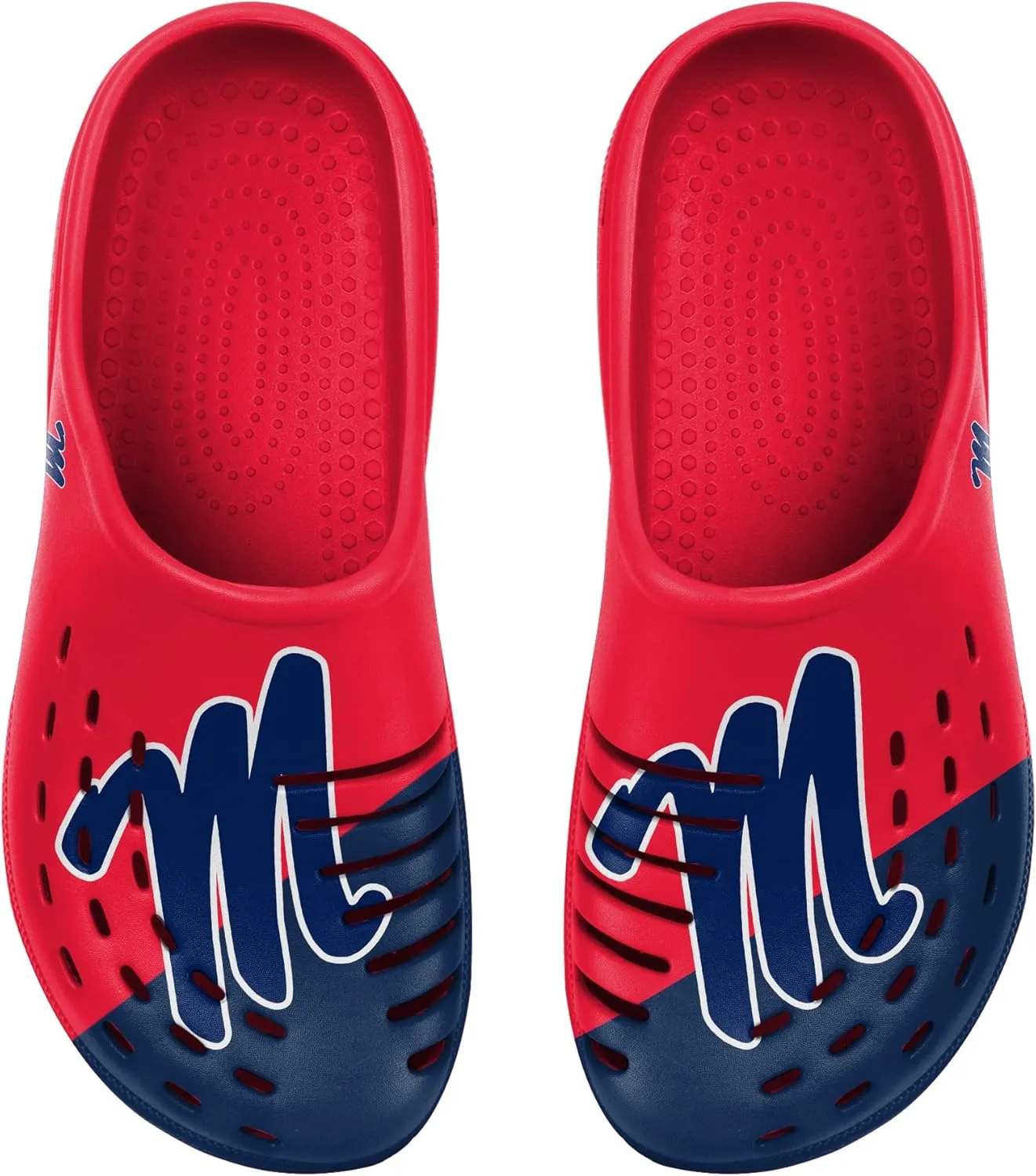 FOCO Men's NCAA Colorblock Big Logo Clog