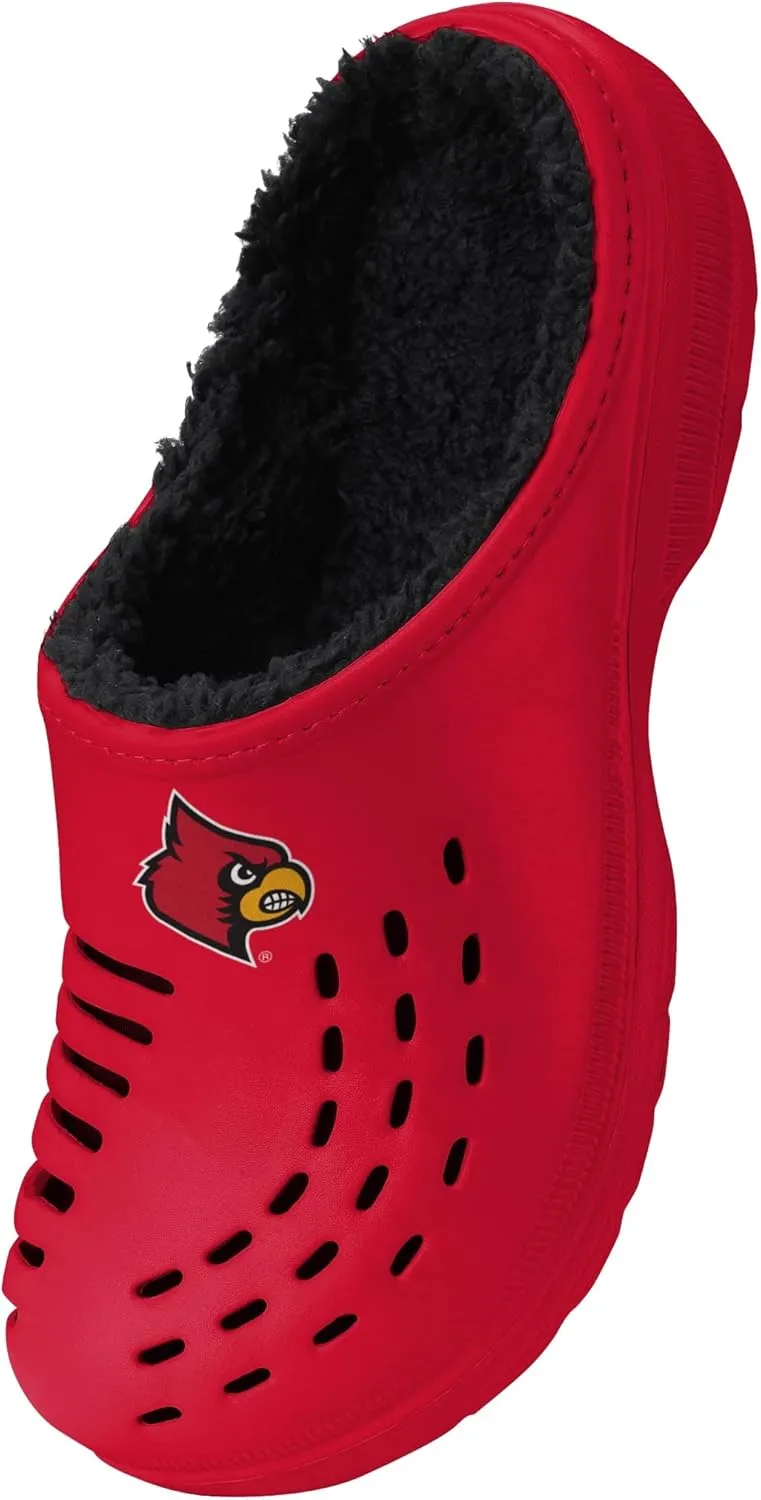 FOCO Men's NCAA Sherpa Lined Big Logo Clog
