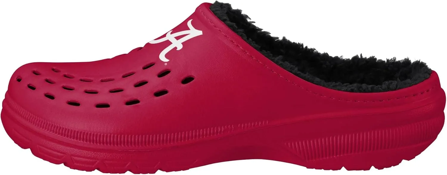 FOCO Men's NCAA Sherpa Lined Big Logo Clog