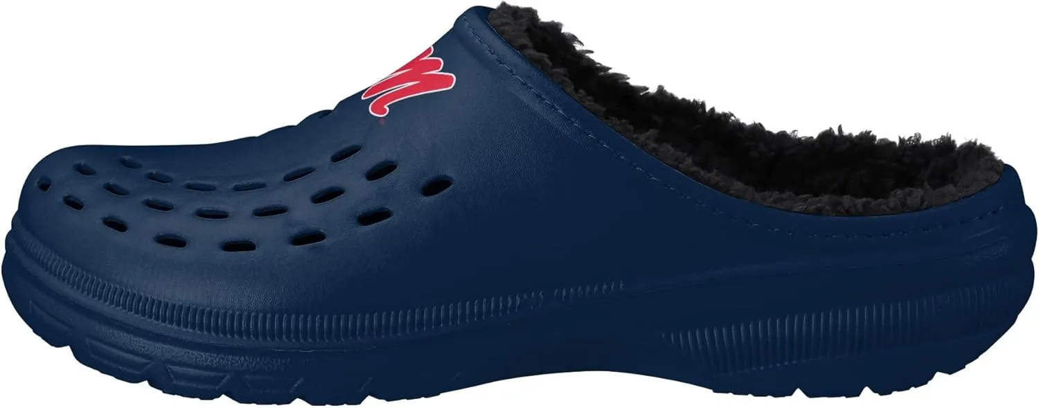 FOCO Men's NCAA Sherpa Lined Big Logo Clog