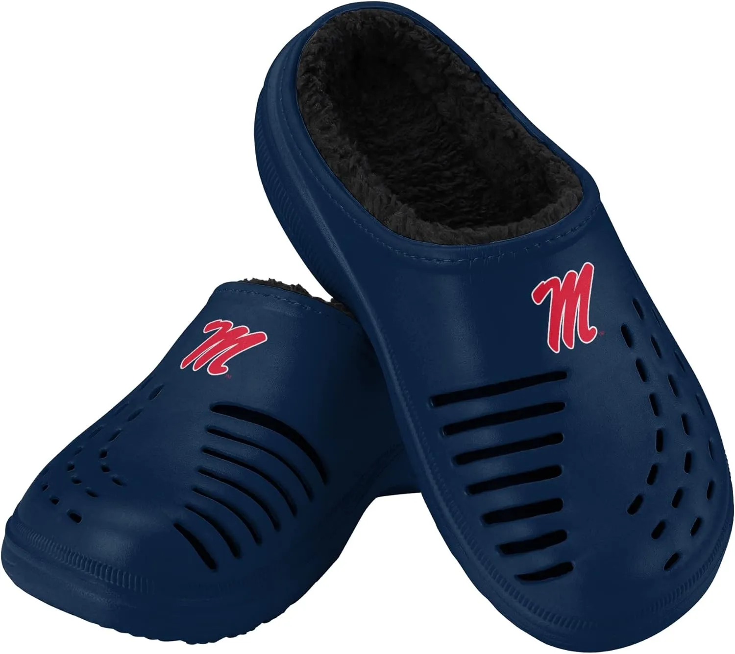 FOCO Men's NCAA Sherpa Lined Big Logo Clog