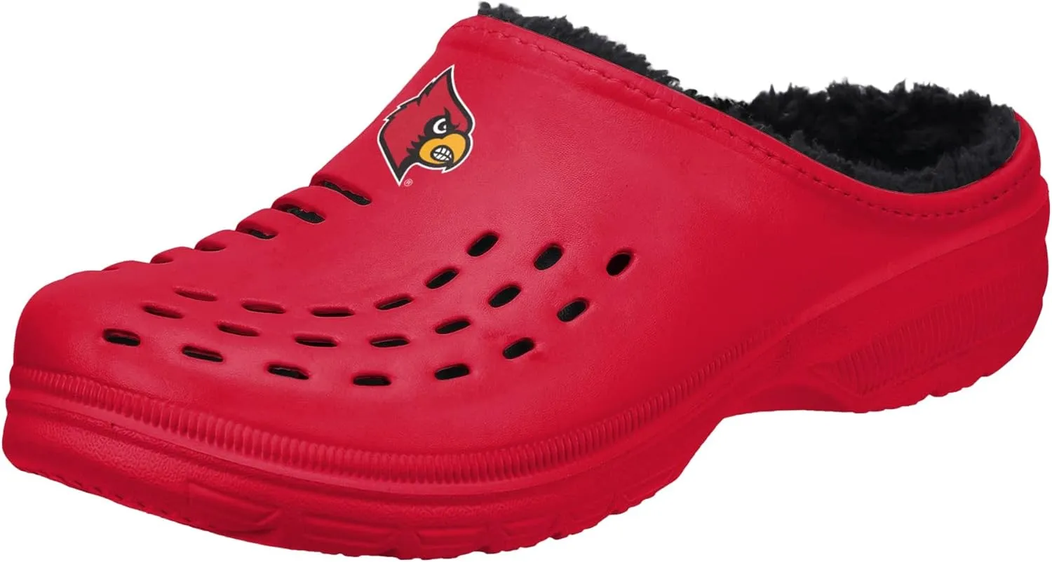 FOCO Men's NCAA Sherpa Lined Big Logo Clog