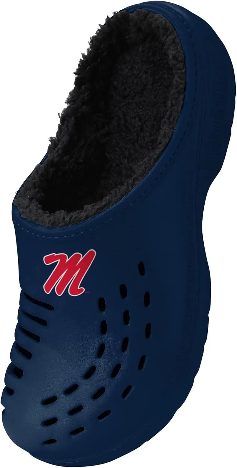 FOCO Men's NCAA Sherpa Lined Big Logo Clog