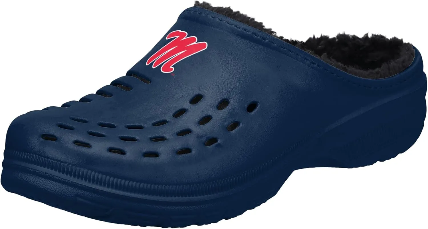 FOCO Men's NCAA Sherpa Lined Big Logo Clog