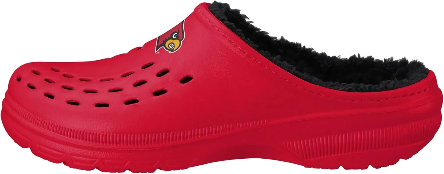 FOCO Men's NCAA Sherpa Lined Big Logo Clog