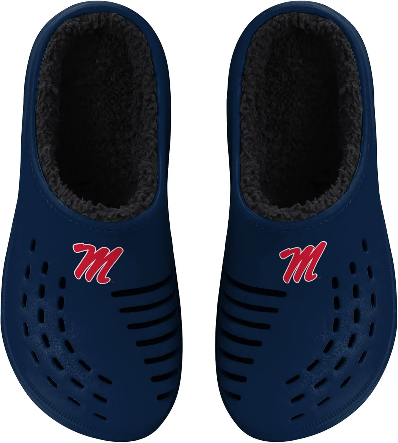 FOCO Men's NCAA Sherpa Lined Big Logo Clog