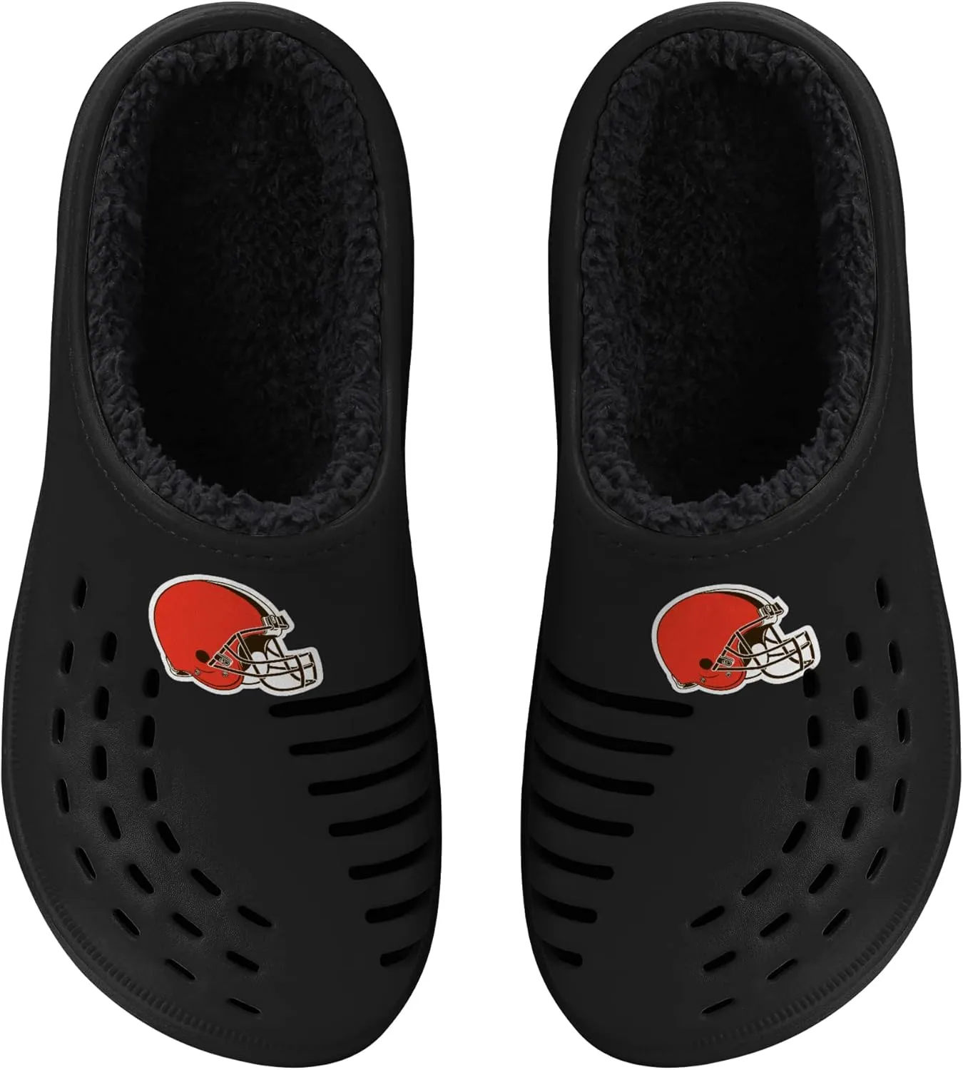 FOCO Men's NFL Sherpa Lined Big Logo Clog