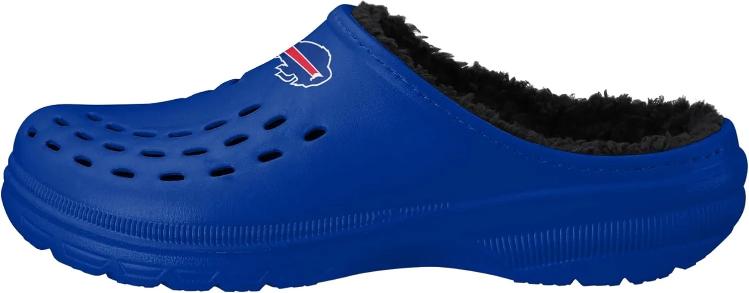 FOCO Men's NFL Sherpa Lined Big Logo Clog