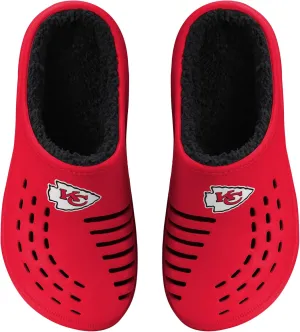FOCO Men's NFL Sherpa Lined Big Logo Clog