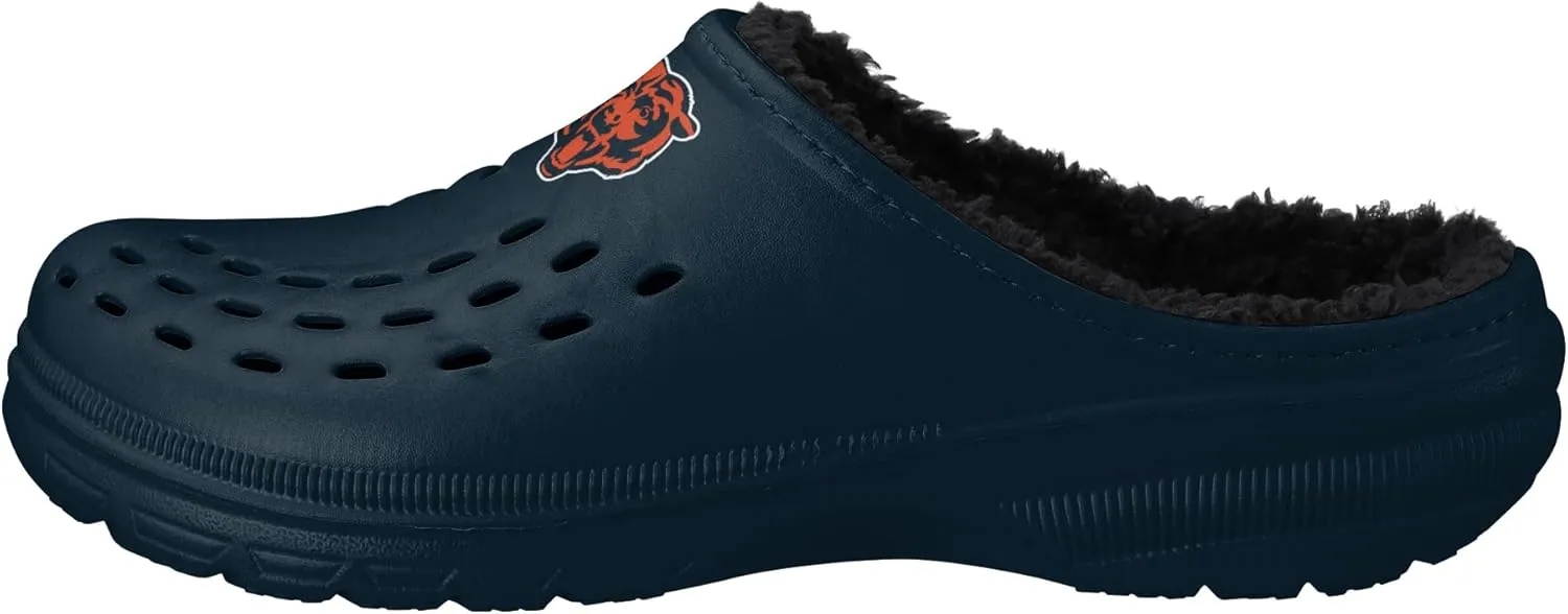 FOCO Men's NFL Sherpa Lined Big Logo Clog