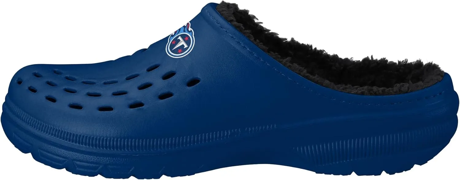 FOCO Men's NFL Sherpa Lined Big Logo Clog