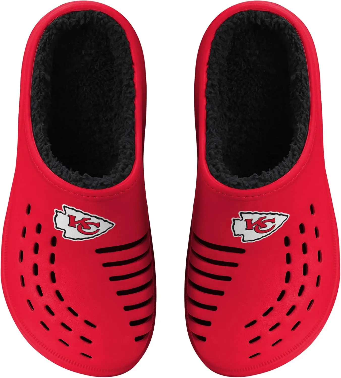 FOCO Men's NFL Sherpa Lined Big Logo Clog