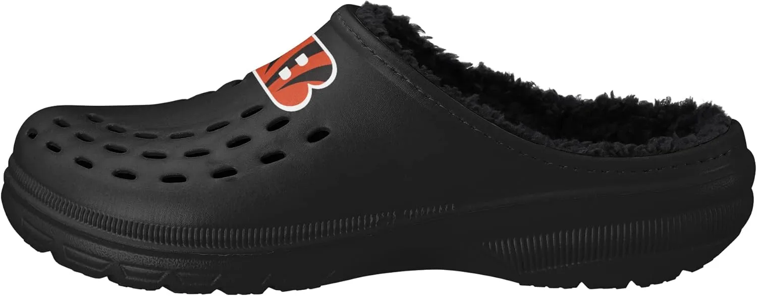 FOCO Men's NFL Sherpa Lined Big Logo Clog
