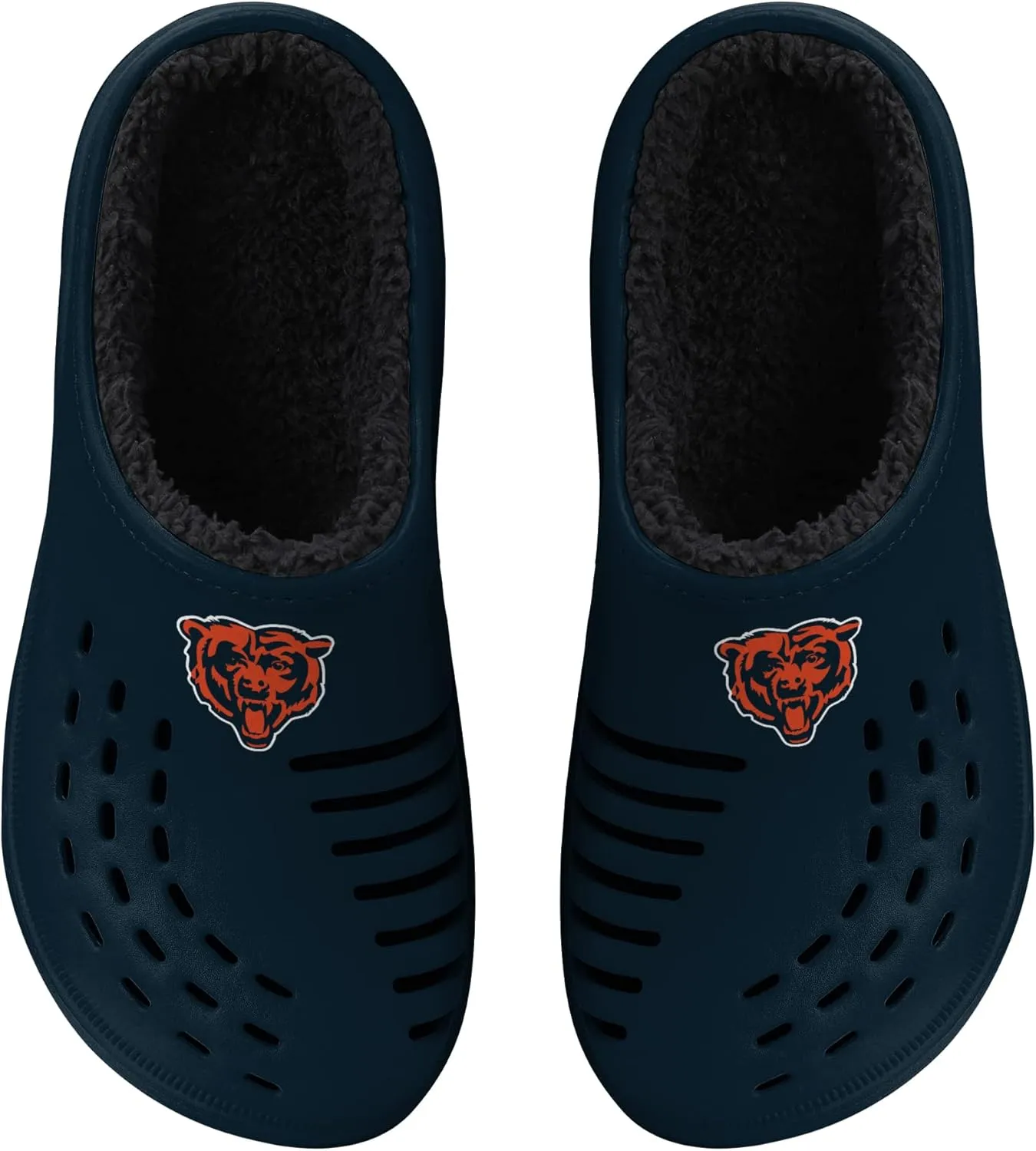FOCO Men's NFL Sherpa Lined Big Logo Clog
