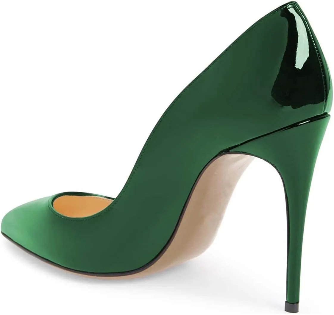 FSJ Women Formal Pointed Toe Pumps High Heel Sexy Stilettos Slip On Office Cute Evening Dress Shoes Size 4-15 US