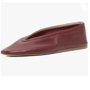 FYS Red Cute Slip on Ballets Round Toe Comfortable Flats Casual Walking Shoes
