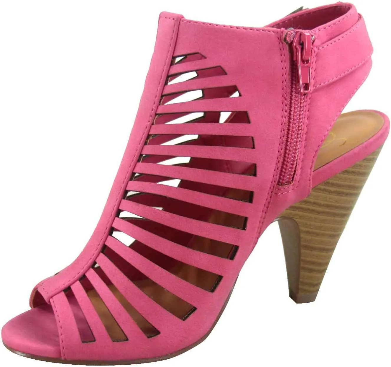 FZ-Shaky-s Women's Sexy Strappy Peep Toe Slingback Buckle Chunky Heel Sandal Shoes