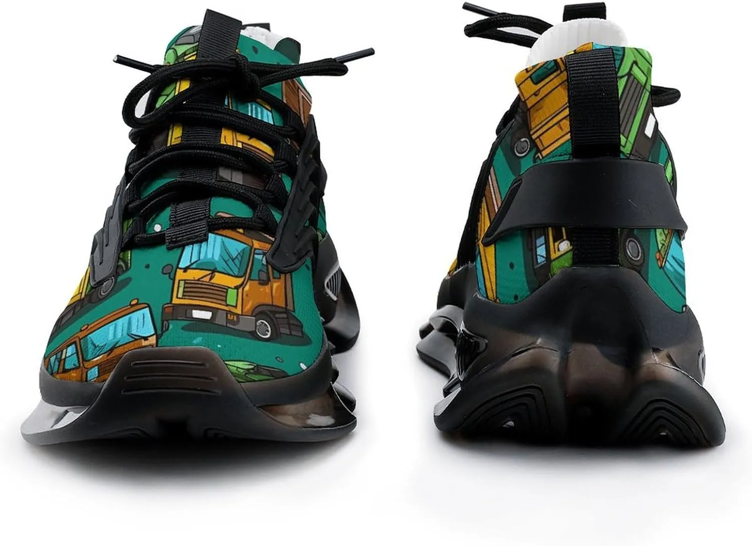 Garbage Truck Busy Day Men's Athletic Running Shoes Breathable Walking Sport Sneakers