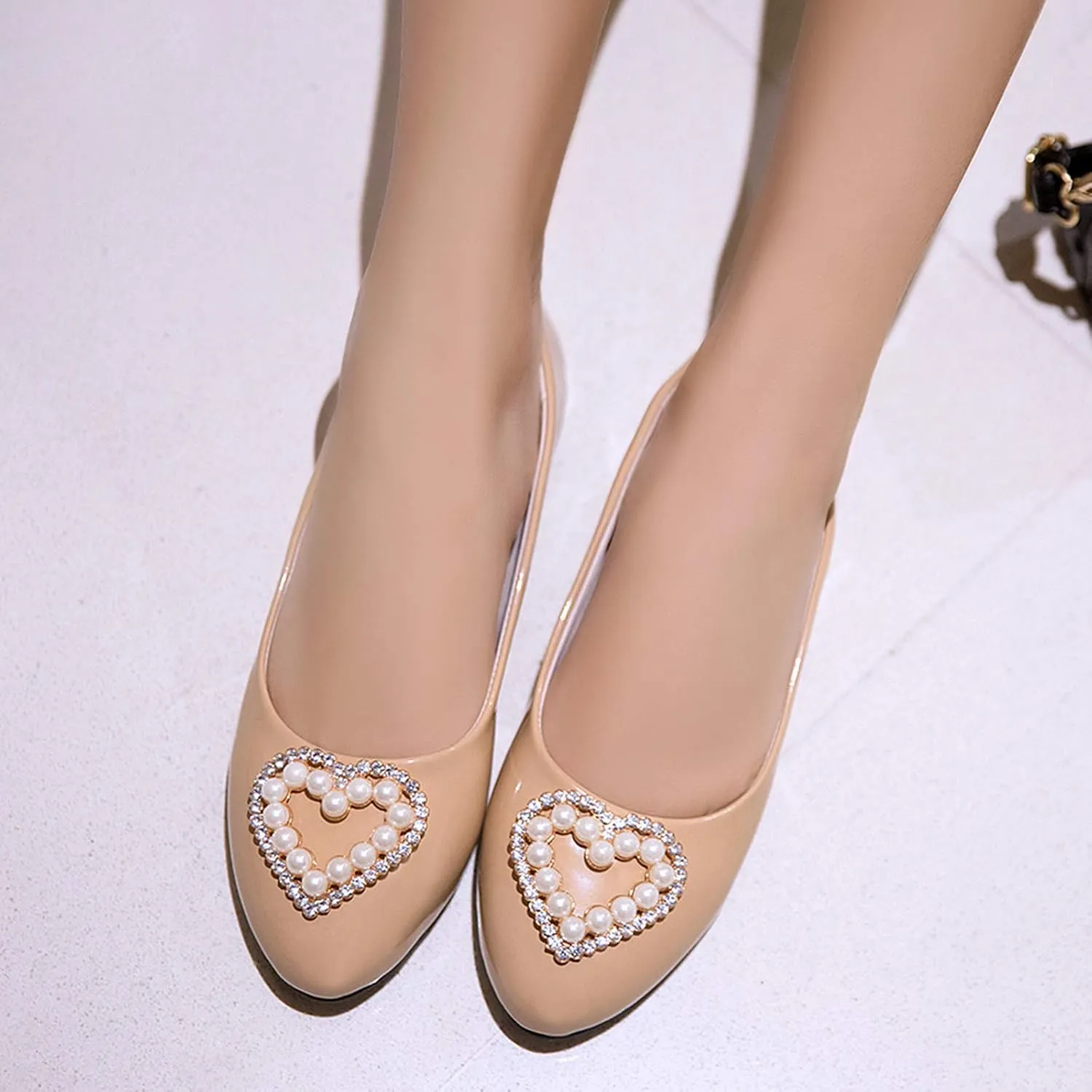 Gicoiz Footwear Womens Round Toe Patent Ballet Flats