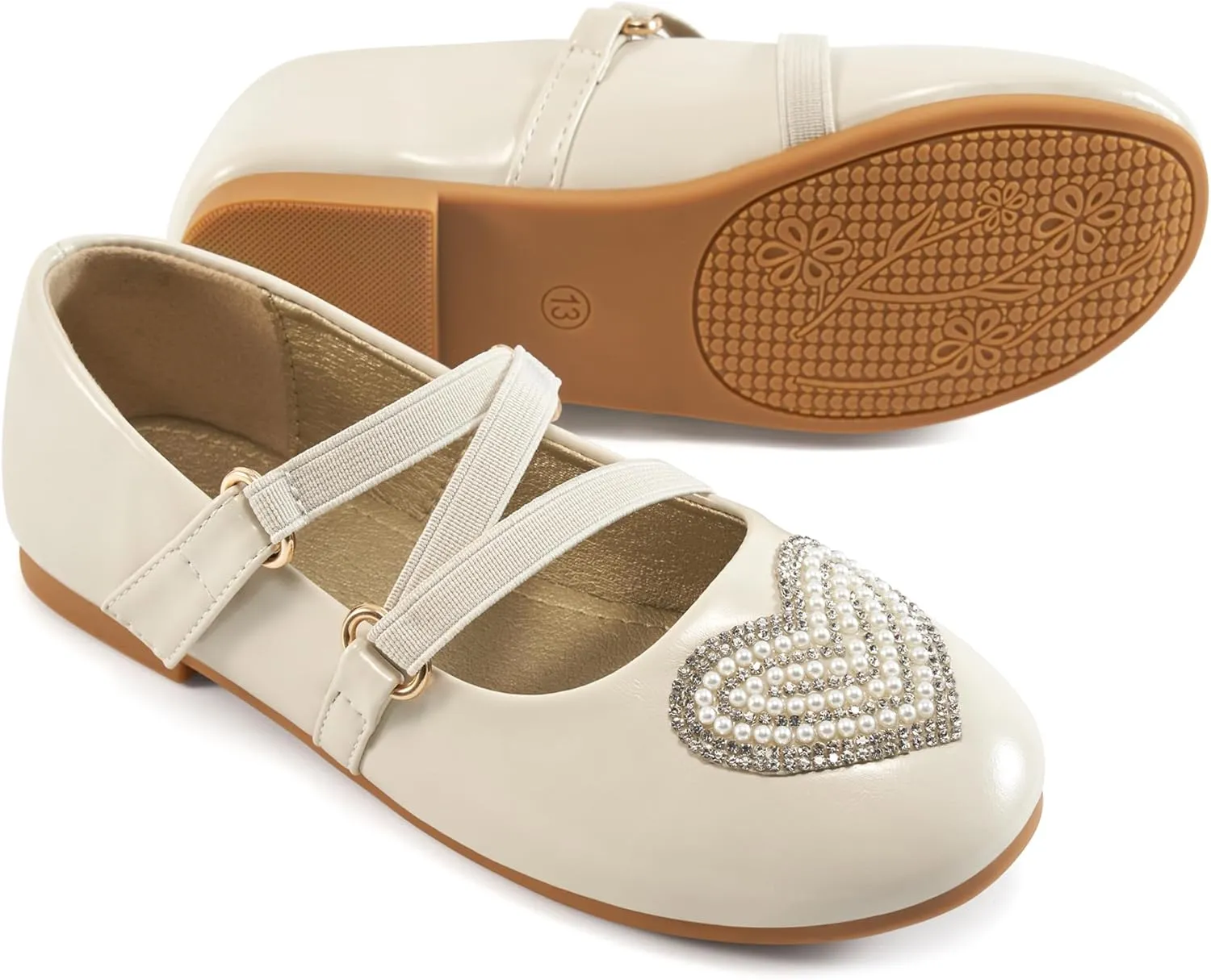 Girls Dress Shoes Flats: Little Kid Princess Flat for Birthday Wedding - Toddler Ballerina Shoe for School Walking