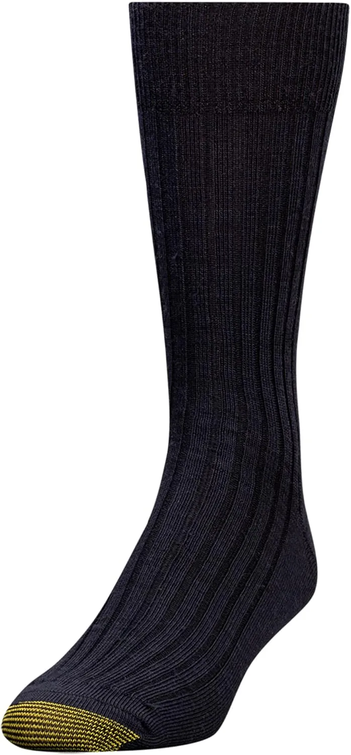 GOLDTOE Men's Windsor Wool Crew Socks 3 Pack