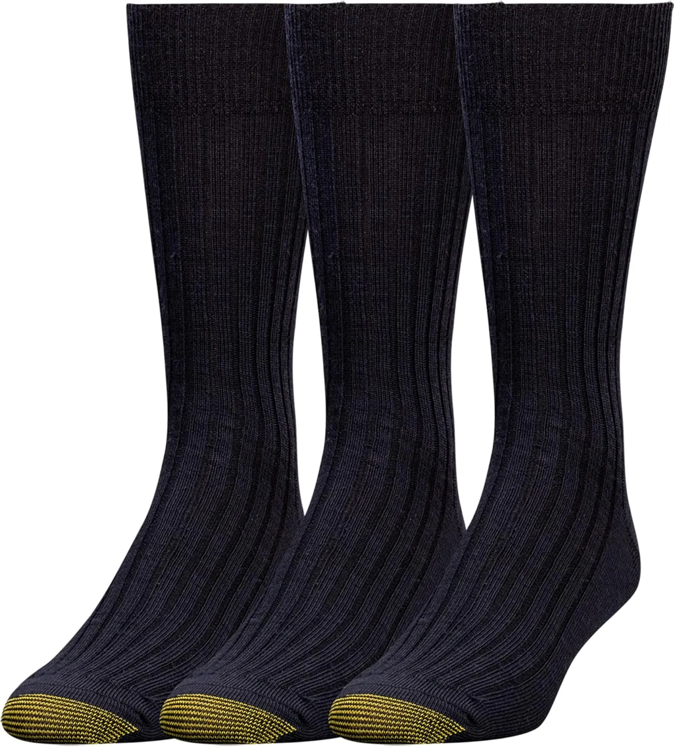 GOLDTOE Men's Windsor Wool Crew Socks 3 Pack