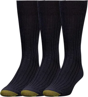GOLDTOE Men's Windsor Wool Crew Socks 3 Pack