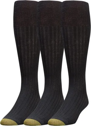 GOLDTOE Men's Windsor Wool Over The Calf Socks 3 Pack