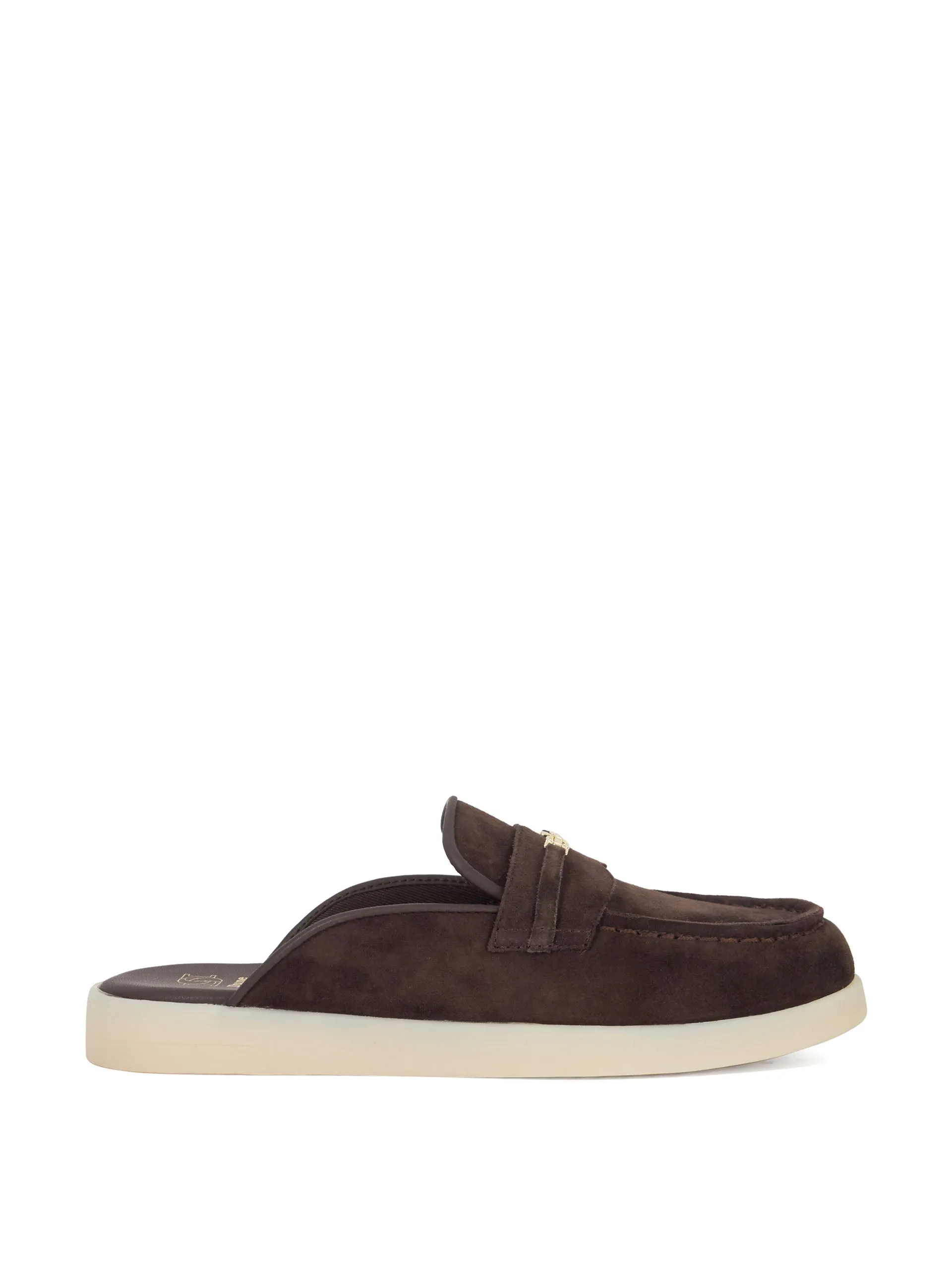 Gracious brown suede casual loafers