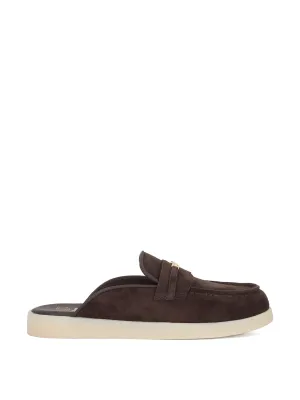Gracious brown suede casual loafers