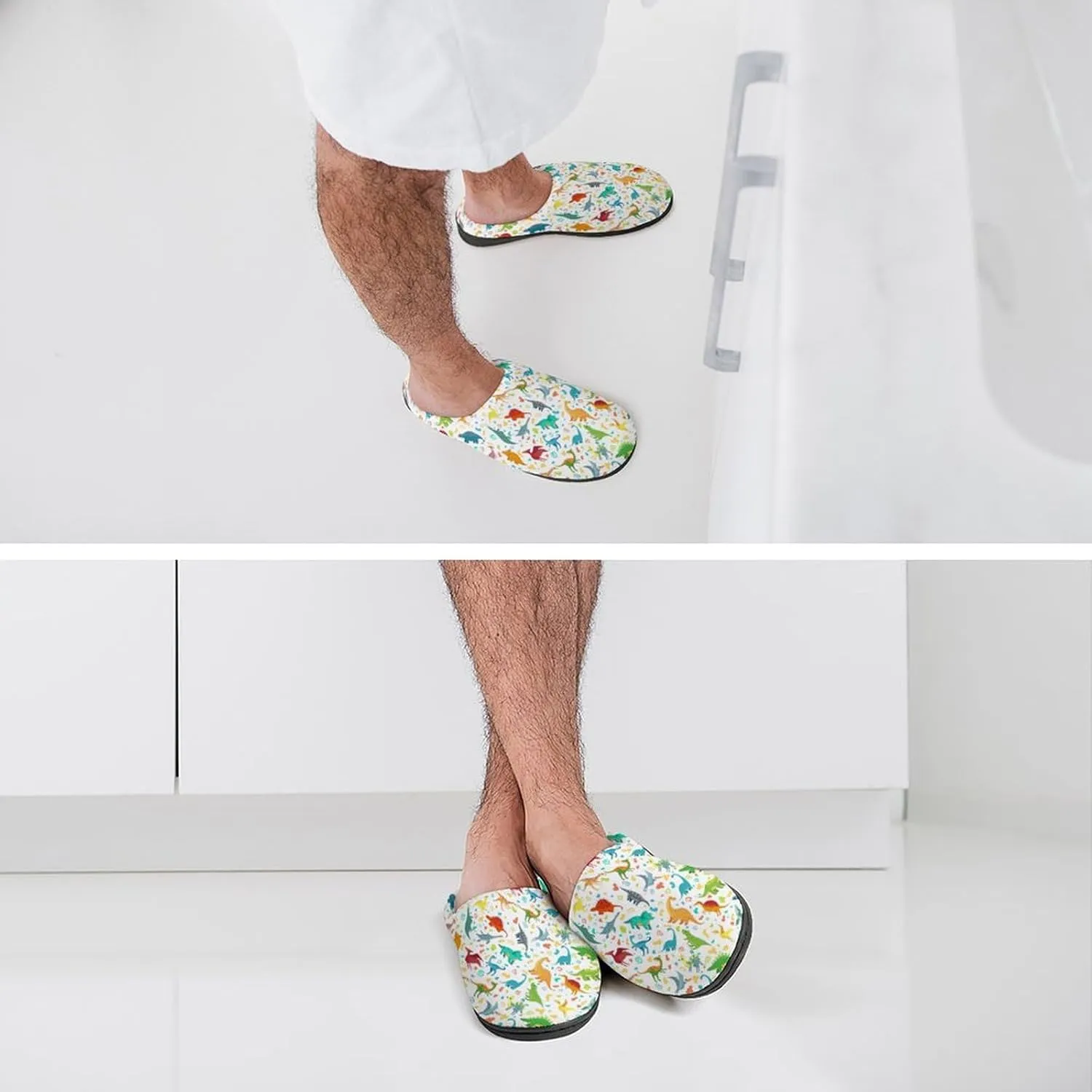 Halloween Party Green House Slippers For Woman Ladies Funny Memory Foam Bedroom Slippers Indoor Outdoor Slip-On Shoes