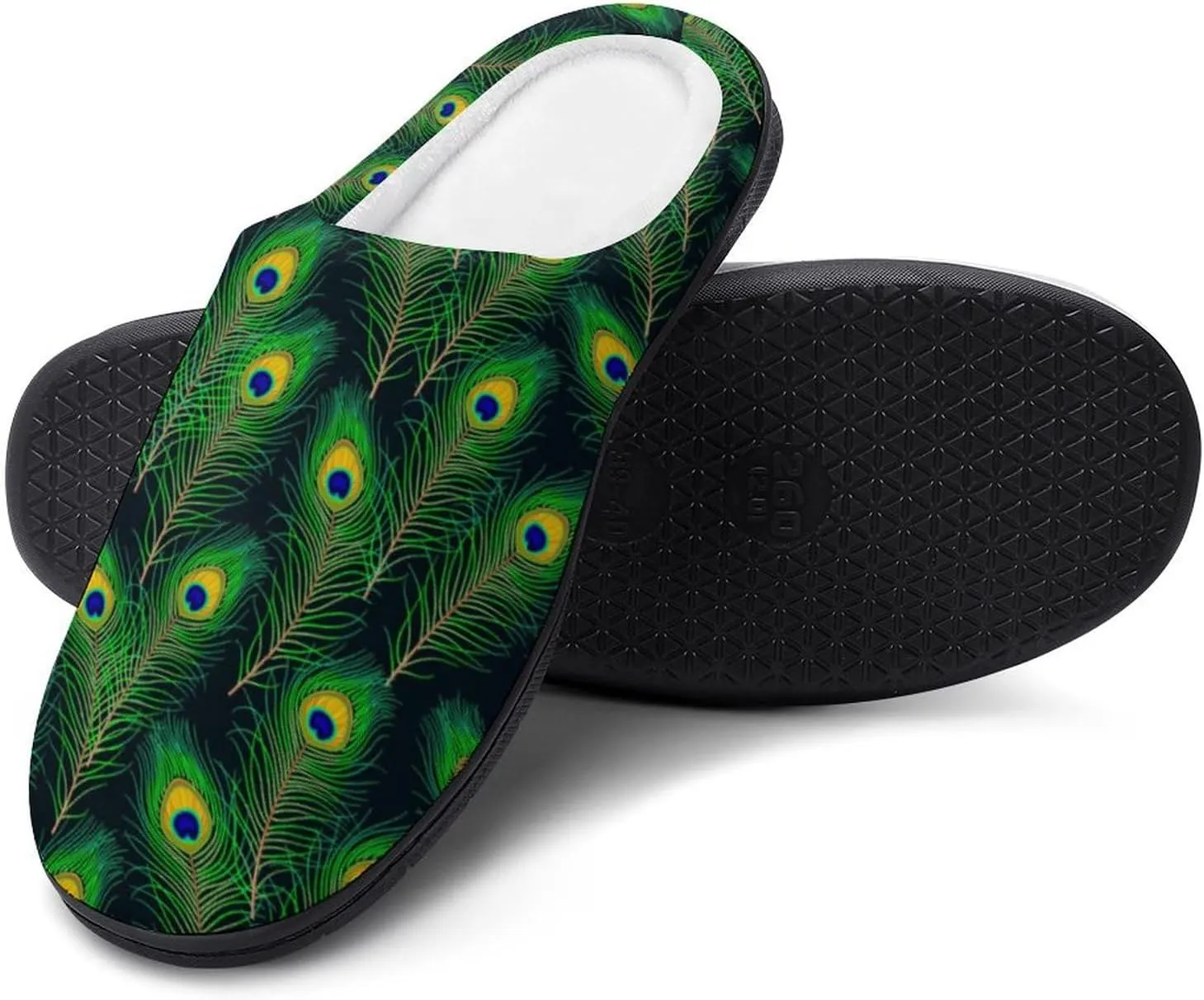 Halloween Slippers For Women Men Warm Cotton House Slippers Hard Sole Comfy Clog Slippers Slip-On Shoes Indoor Outdoor