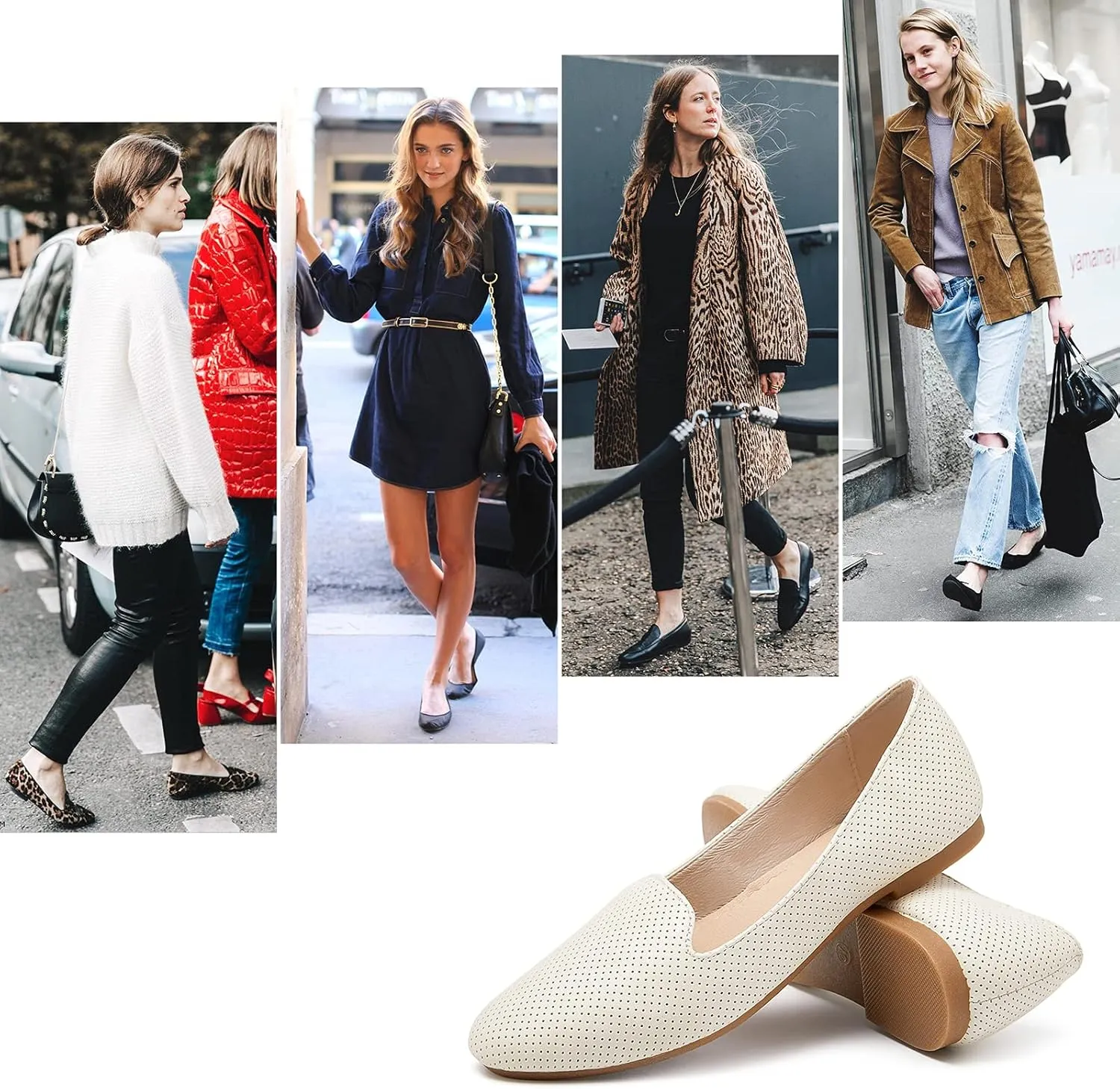 hash bubbie Women's Flats Shoes Dress Shoes for Women Business Dressy Casual Shoes Ballet Flats Loafers Comfortable Slip on Shoes