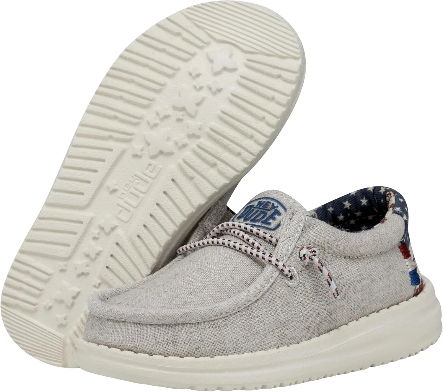 Hey Dude Boys' Wally Patriotic Slip-On Casual Shoe