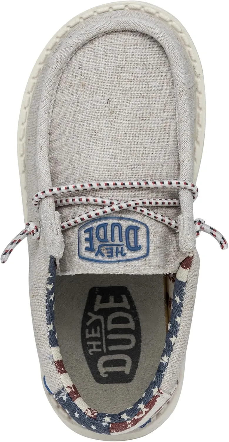 Hey Dude Boys' Wally Patriotic Slip-On Casual Shoe