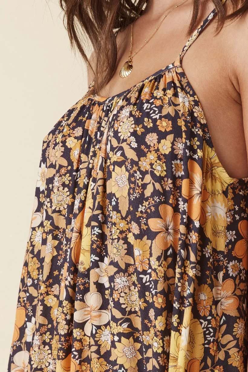 Hibiscus Lane Strappy Maxi Dress