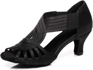 HIPPOSEUS Women's Professional Latin Dance Shoes Slip on Ballroom Salsa Bachata Performance Practice Dancer Shoes