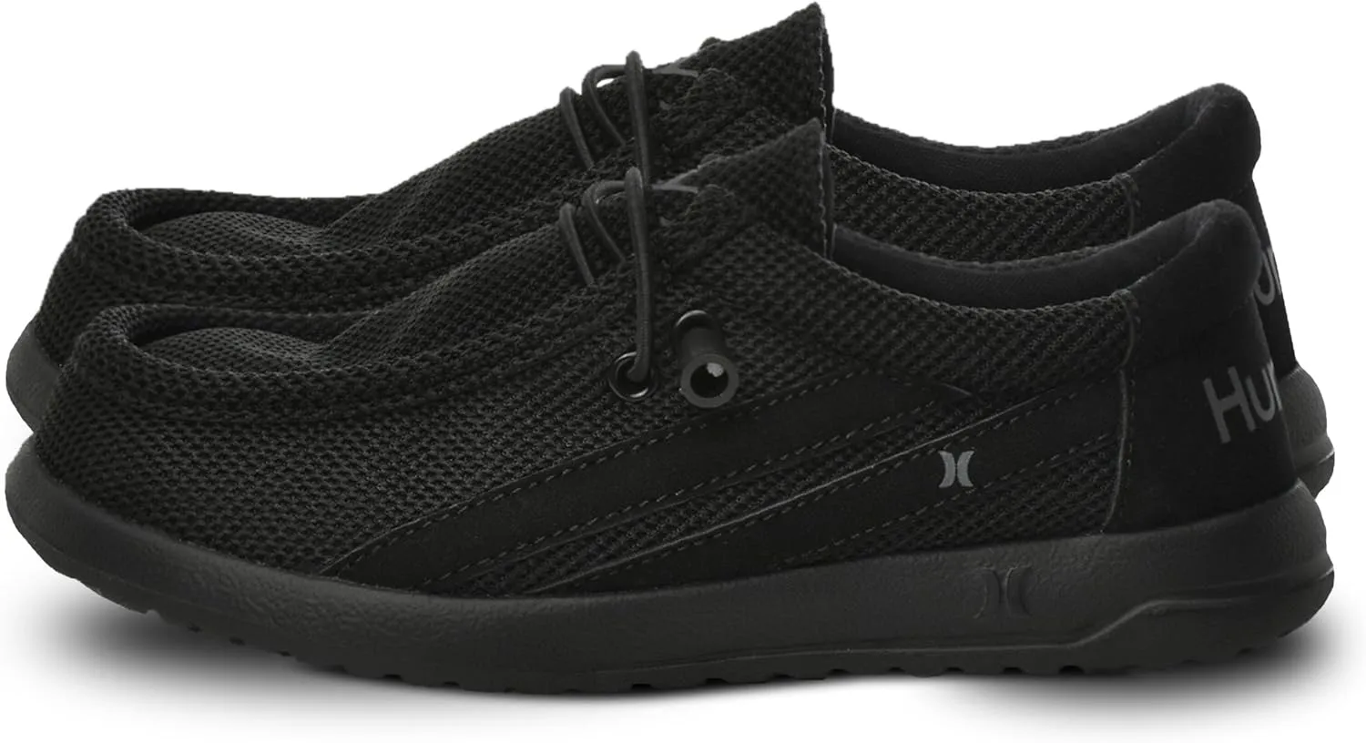 Hurley Kids Elastic Lace Loafers, Canvas Shoes for Boys & Girls - Comfortable, Durable, Stylish - Kid's Fashion Sneakers, Wide Toe Shoes for Everyday Wear