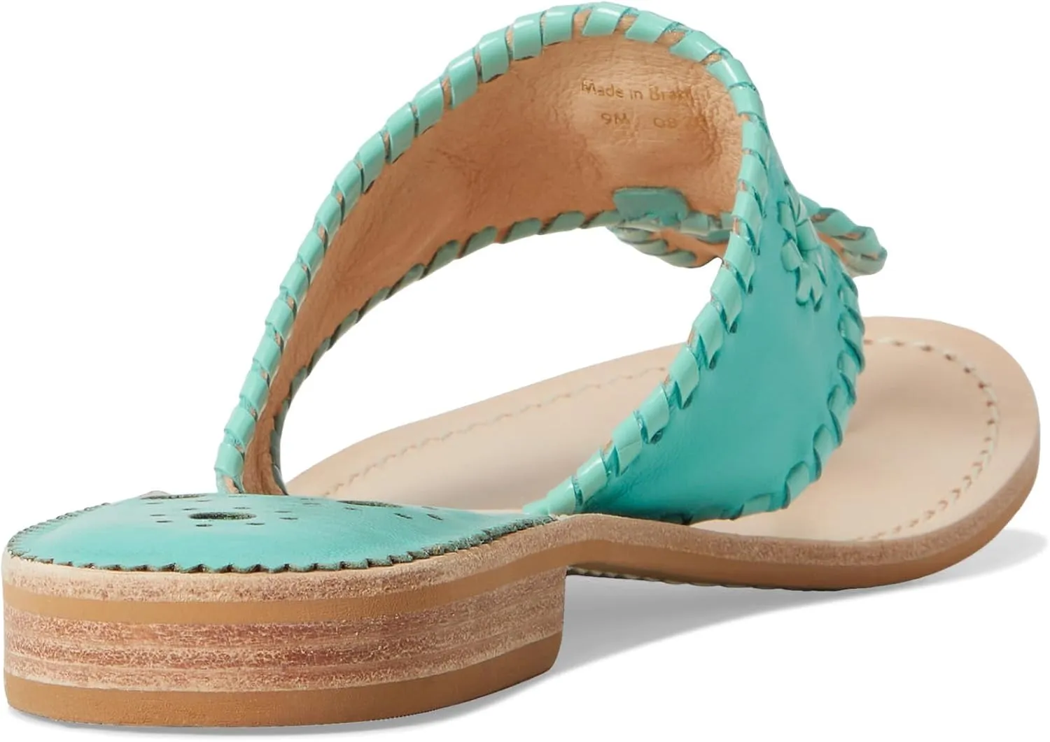 Jack Rogers Women's Jacks Flat Sandal-Nappa/Patent