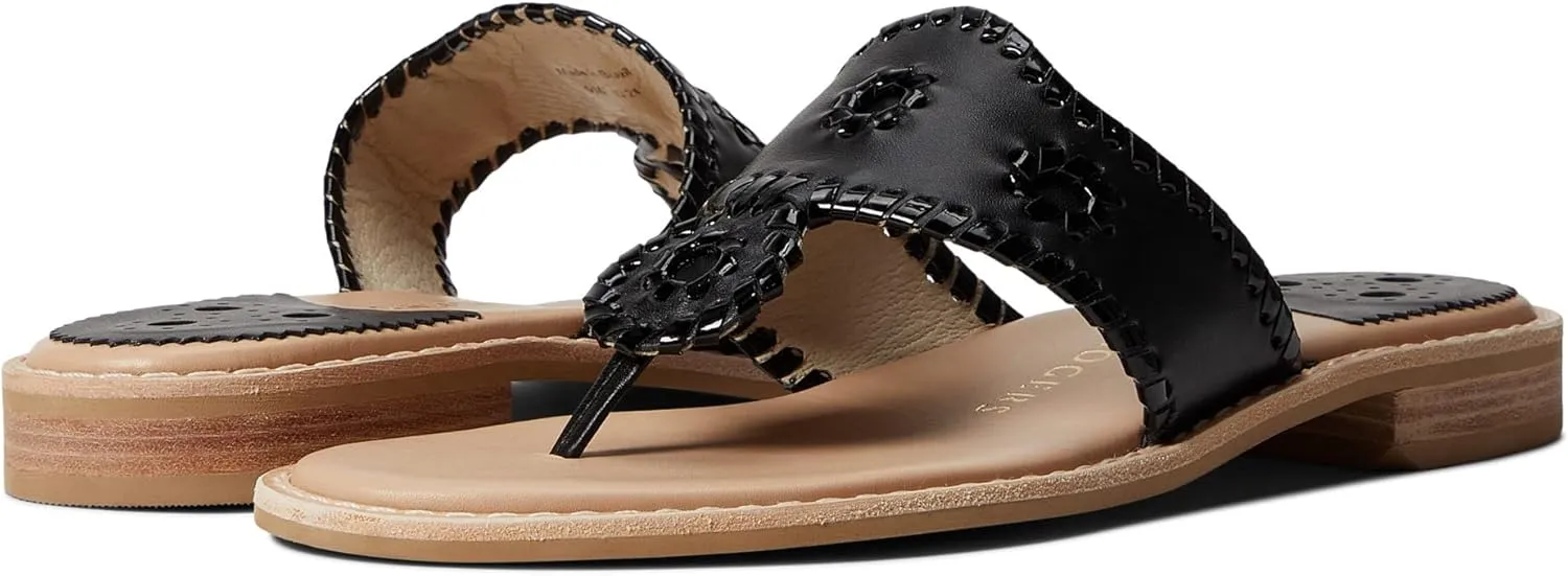 Jack Rogers Womens Jacks II Flat Sandal Thong Flat Slide Sandals