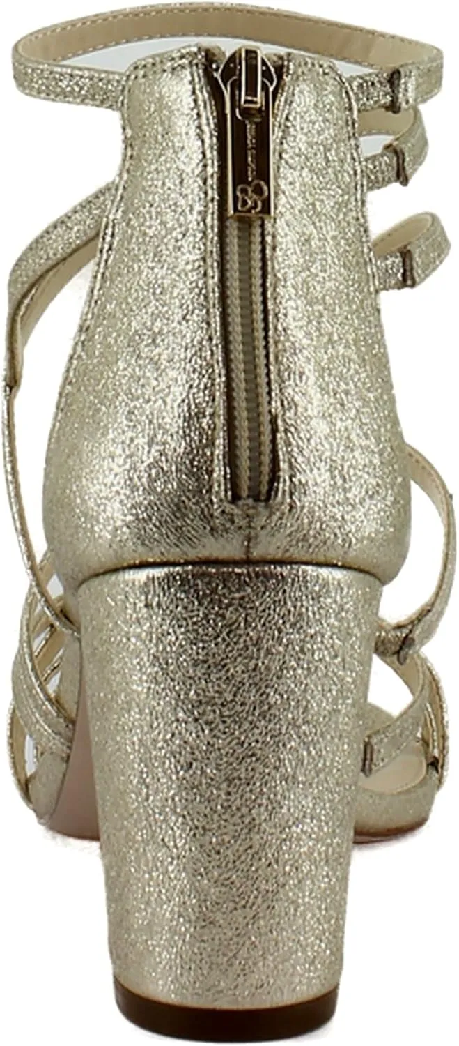 Jessica Simpson Stassey Women's Caged Faux Leather Back Zip Dress Sandals